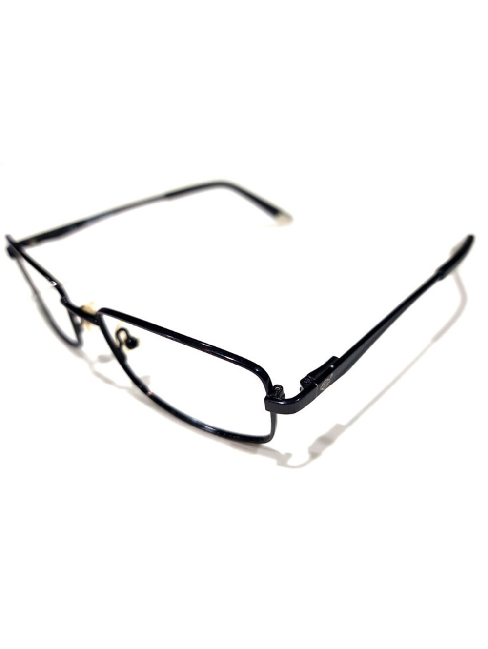 Harley Davidson HD488 Black Metal Blue Rectangle Eyeglasses 53-17 145